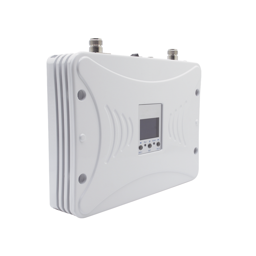 4G LTE, 3G, and Voice Cellular Signal Booster Kit. Works with all carriers. Supports multiple devices and technologies. Coverage up to 1,000 square meters.