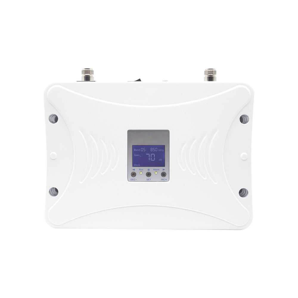 4G LTE, 3G, and Voice Cellular Signal Booster Kit. Works with all carriers. Supports multiple devices and technologies. Coverage up to 1,000 square meters.