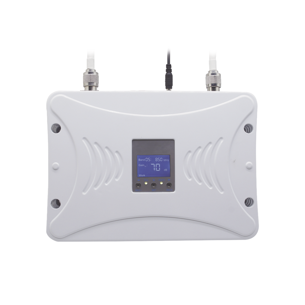 4G LTE, 3G, and Voice Cellular Signal Booster Kit. Works with all carriers. Supports multiple devices and technologies. Coverage up to 1,000 square meters.