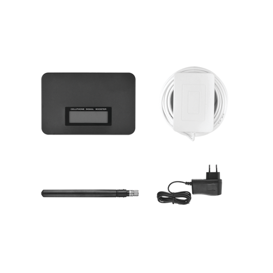 Kit Amplificador de Señal Celular 3G, 2G y VOZ. Soporta Múltiples Operadores, Dispositivos y Tecnologías Simultáneamente. Unibanda. Mejora la señal en interiores de Hasta 300 metros cuadrados.