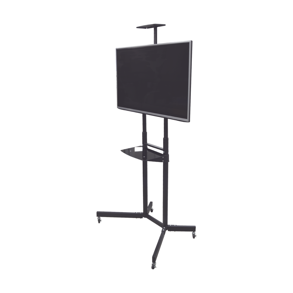 Monitor Stand with Wheels / Compatible with Monitors from 32" to 65" / Base for Placing Additional Accessories / VESA 600 x 400