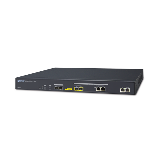 GEPON OLT 2-PON Interface con 2 puerto RJ45, 2 puertos SFP