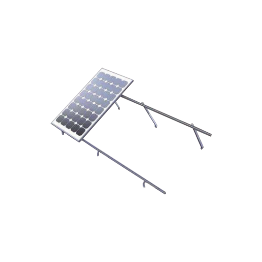 Montaje para Panel Solar de aluminio anodizado para techo o piso de concreto,  de alta resistencia y rápida instalación,  arreglo 1x4 módulos fotovoltáicos de 40mm de espesor