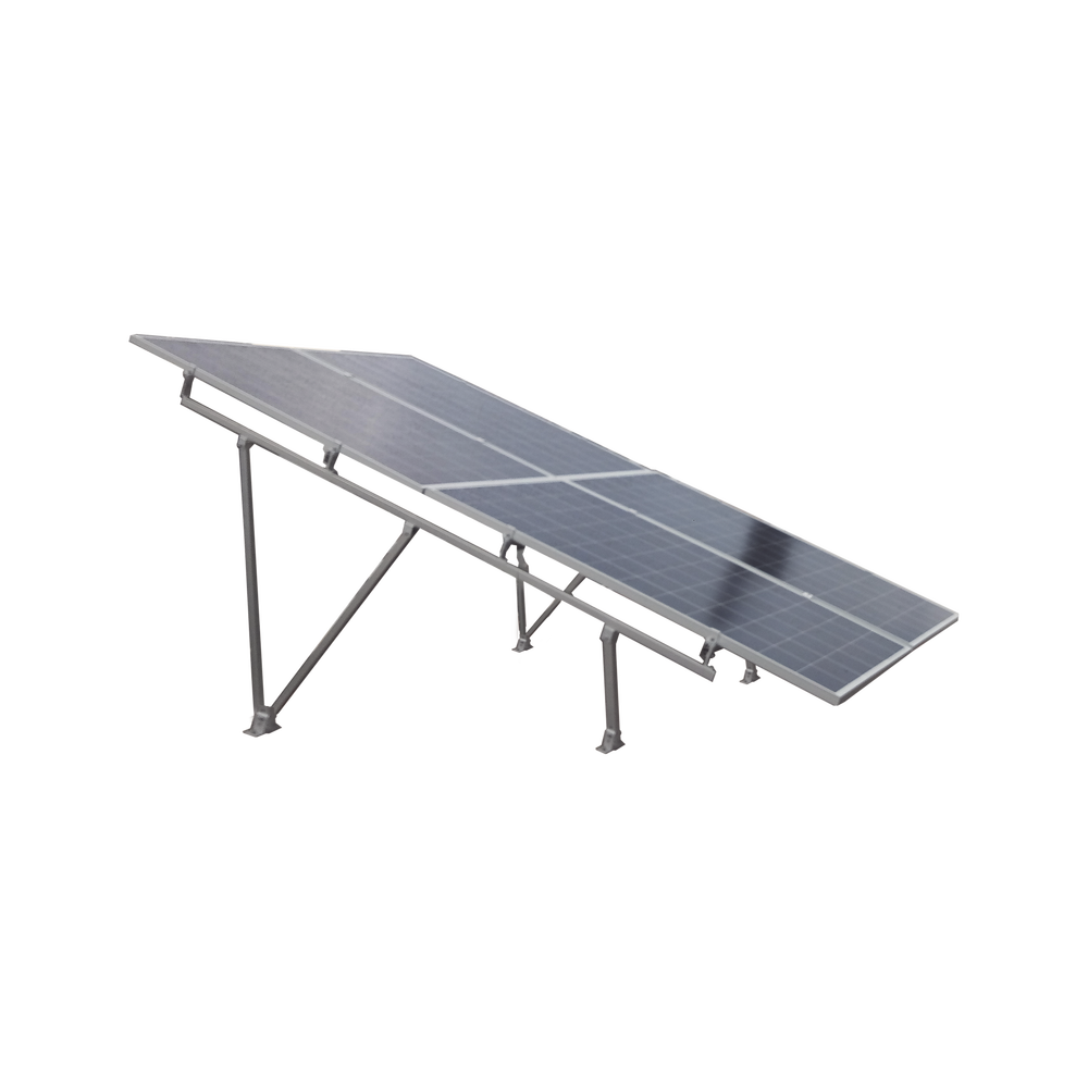 Aluminum mounting kit for a concrete roof or floor for a 2 x 2 40mm thick photovoltaic module array