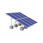 Aluminum mounting kit for a concrete roof or floor for a 2 x 4 40mm thick photovoltaic module array