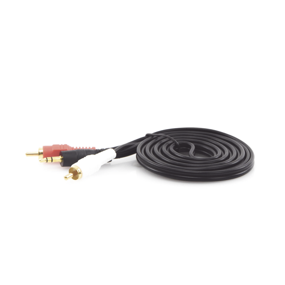 3.5mm Stereo to 2 RCA Male Converter 1.83m, for Audio Applications, Compatible with VSSL and Epcom ProAudio Amplifiers