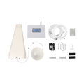 Kit Amplificador de Señal Celular 4G, 3G, 2G y VOZ. Soporta Múltiples Operadores, Dispositivos y Tecnologías Simultáneamente. Tribanda. Mejora la señal en interiores de Hasta 500 metros cuadrados.