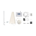 Kit Amplificador de Señal Celular 4G, 3G, 2G y VOZ, con Mástil Liviano de Pared. Soporta Múltiples Operadores, Dispositivos y Tecnologías Simultáneamente. Tribanda. Mejora la señal en interiores de Hasta 500 metro