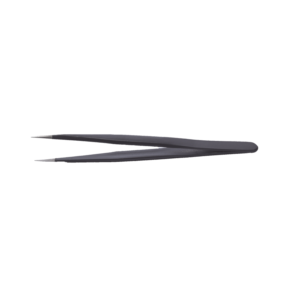 Antistatic Stainless Steel Tweezers with Antistatic Paint. Wide Handle, Sharp Tip.