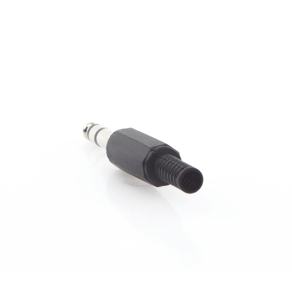 6.3MM MALE CONNECTOR WITH PLASTIC SLEEVE (STEREO)