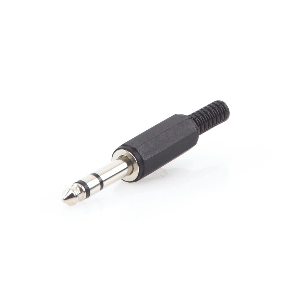 6.3MM MALE CONNECTOR WITH PLASTIC SLEEVE (STEREO)