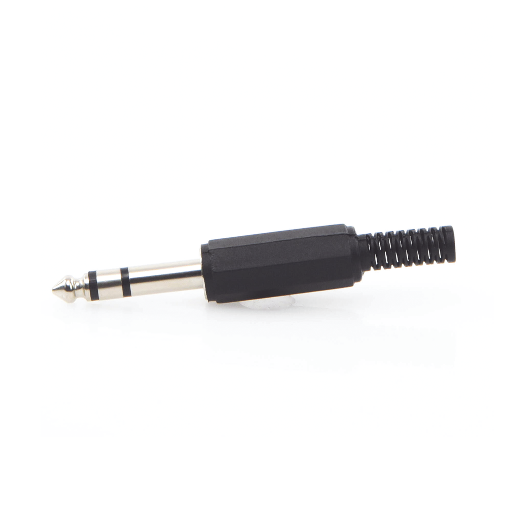 6.3MM MALE CONNECTOR WITH PLASTIC SLEEVE (STEREO)