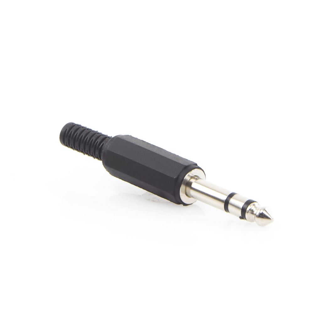 6.3MM MALE CONNECTOR WITH PLASTIC SLEEVE (STEREO)