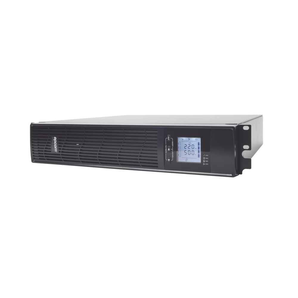 UPS de 1000VA/900W / Topología On-Line Doble Conversión / Entrada y Salida de 120 Vca / Clavija de Entrada NEMA 5-15P / Pantalla LCD Configurable /Formato Rack/Torre