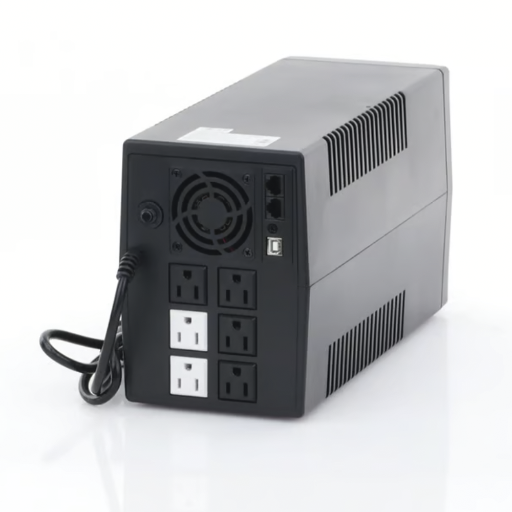 UPS de 1500VA/900W / Topología Línea Interactiva / Entrada y Salida 120 Vca/ Clavija NEMA 5-15P / 6 Tomas NEMA 5-15R