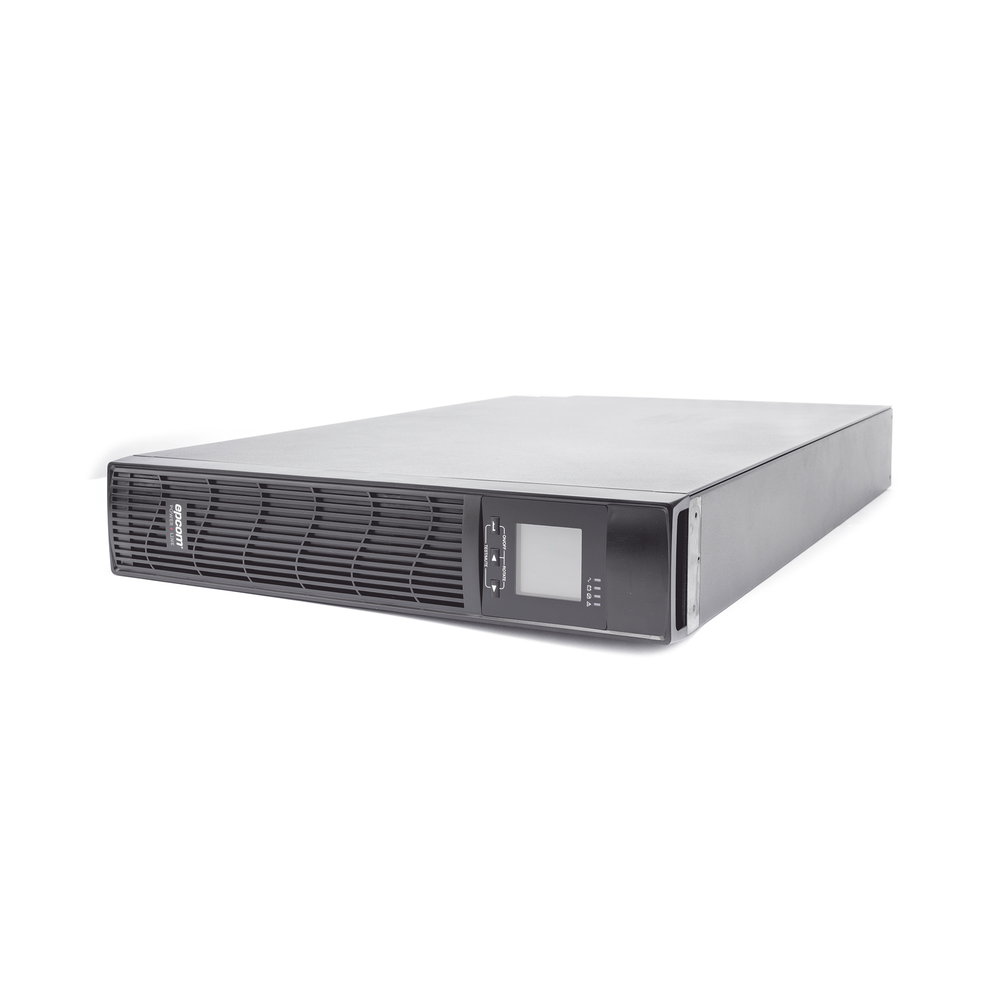 2000VA/1800W UPS / On-Line Double Conversion Topology / 220 Vac Input and Output / NEMA 5-20P Input Plug / Configurable LCD Display / Rack/Tower Format