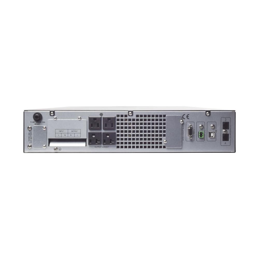 3000VA/2700W UPS / On-Line Double Conversion Topology / 220 Vac Input and Output / NEMA 5-30P Input Plug / Configurable LCD Display / Rack/Tower Format