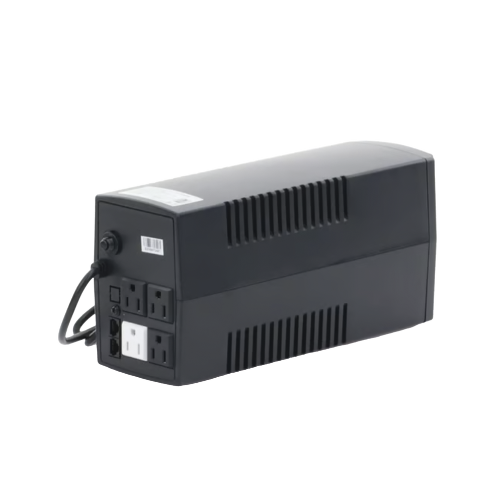 600VA/360W UPS / Line Interactive Topology / 120 Vac Input and Output / NEMA 5-15P Plug / 4 NEMA 5-15R Outlets