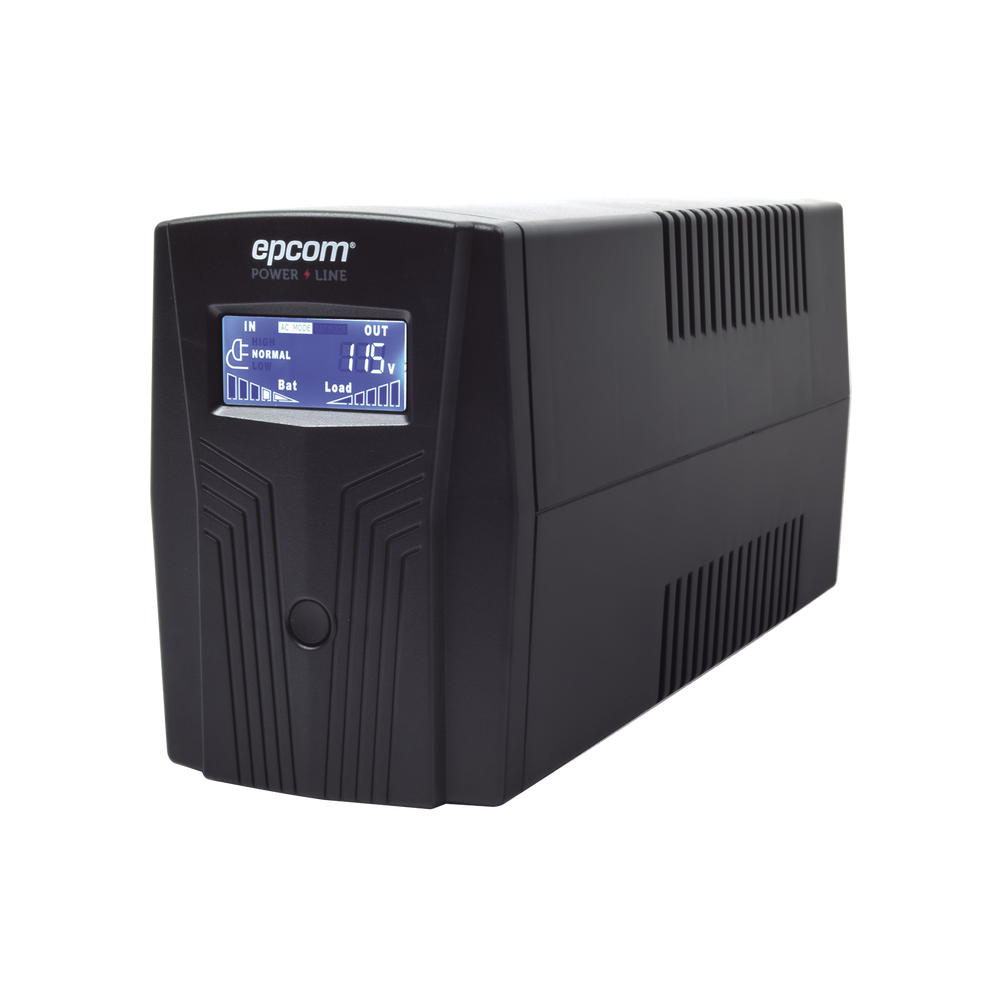 UPS de 600VA/360W / Topología Línea Interactiva / Entrada y Salida 220 Vca / Regulador de Voltaje AVR 80-150 Vca / Clavija NEMA 5-15P / 4 Tomas NEMA 5-15R