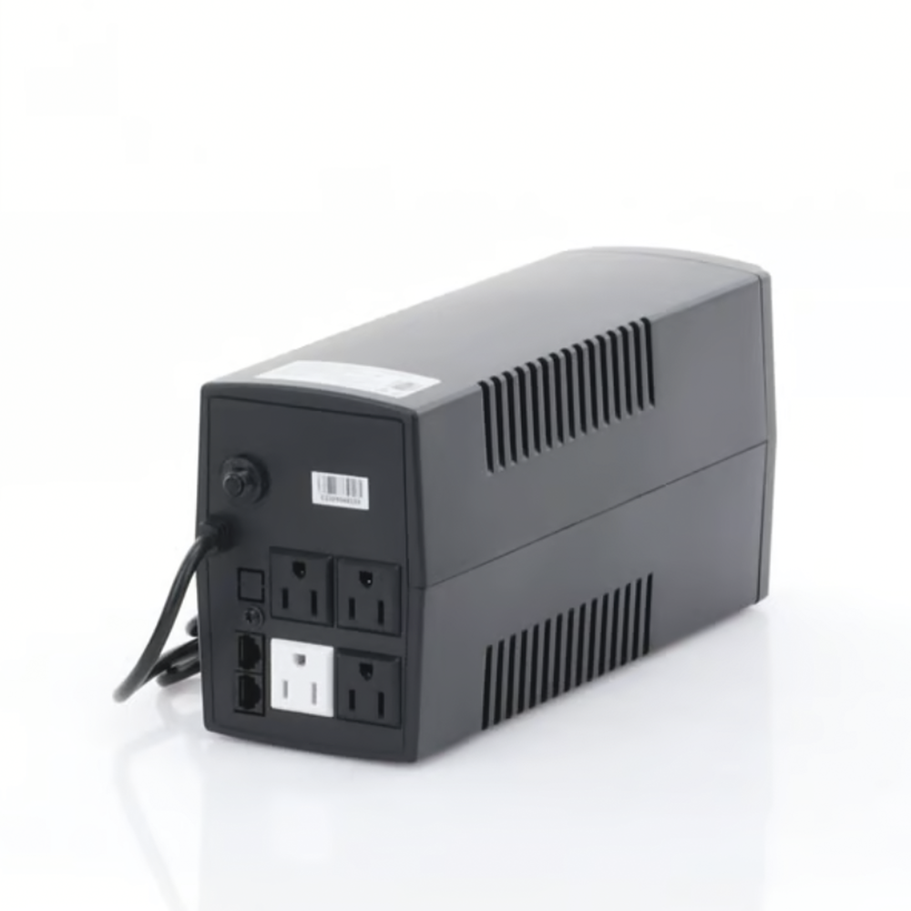 UPS de 850VA/510W / Topología Línea Interactiva / Entrada y Salida 120 Vca / Regulador de Voltaje AVR 80-150 Vca / Clavija NEMA 5-15P / 4 Tomas NEMA 5-15R