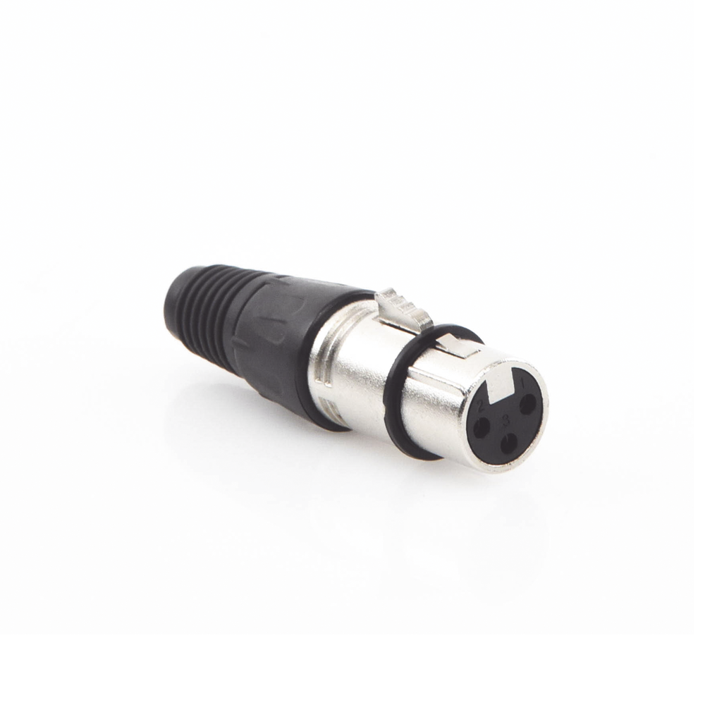3-Pin Female XLR Connector, Ideal for Microphone Connections, Mixers, Professional Audio Equipment