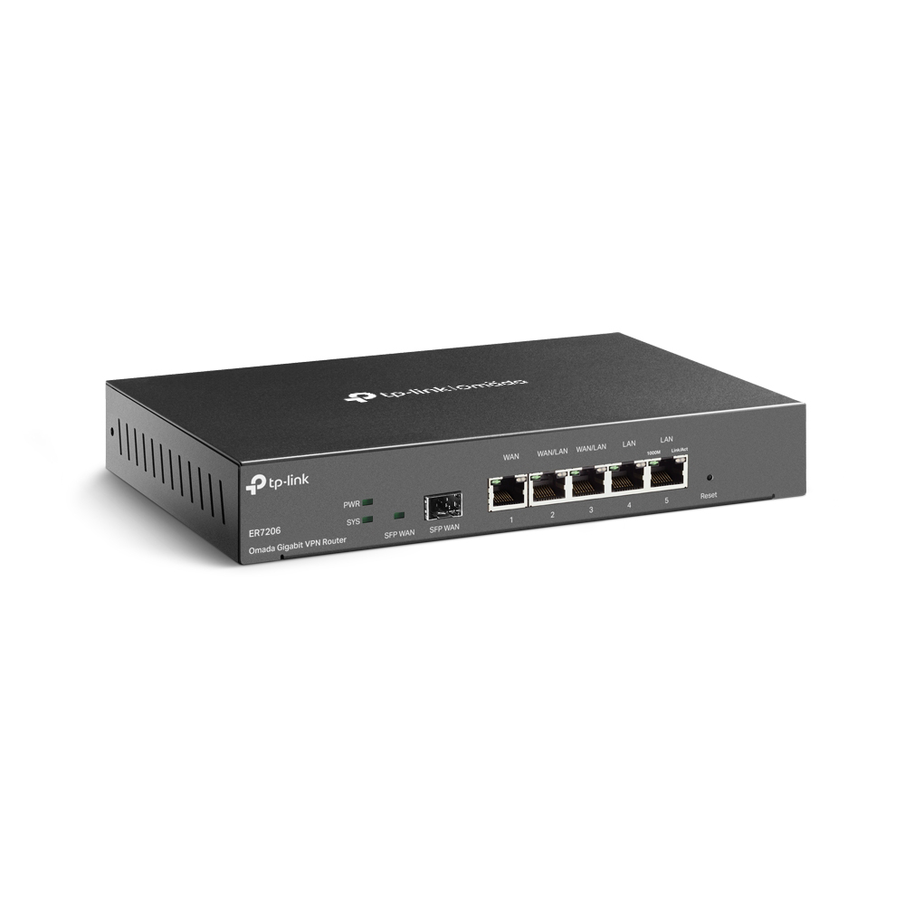 VPN Router - SDN Multi-WAN Gigabit / 1 Gigabit LAN port / 1 Gigabit WAN port / 1 SFP WAN port / 2 Auto-configurable LAN/WAN ports / 150,000 Concurrent Sessions / Centralized Management OMADA SDN.