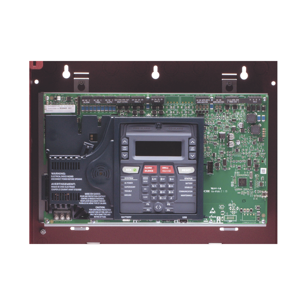 Addressable Fire Detection Panel / 50 Points in Any Combination of Detectors and Modules / 2 NACs / No Communicator