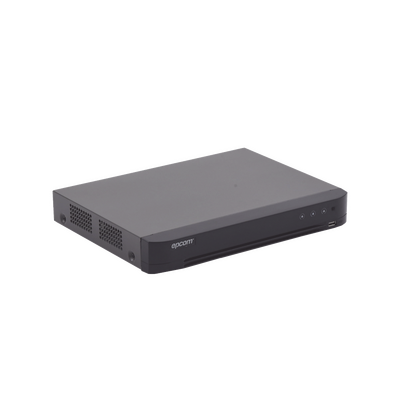 (COMPATIBLE HIK-CONNECT) DVR 4 Megapixel / 4 Canales TURBOHD + 2 Canales IP / 1 Bahía de Disco Duro / Audio por Coaxitro