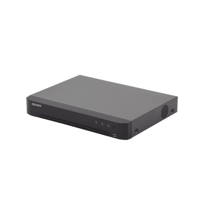 (COMPATIBLE HIK-CONNECT) DVR 4 Megapixel / 4 Canales TURBOHD + 2 Canales IP / 1 Bahía de Disco Duro / Audio por Coaxitro