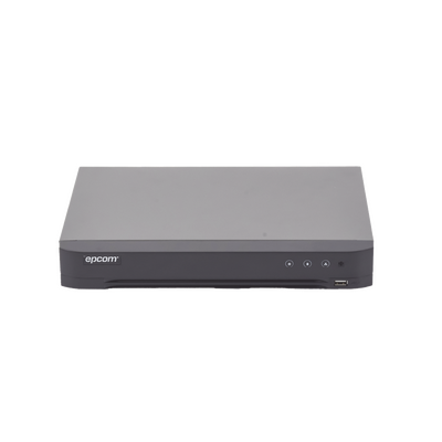 (COMPATIBLE HIK-CONNECT) DVR 4 Megapixel / 8 Canales TURBOHD + 4 Canales IP / 1 Bahía de Disco Duro / Audio por Coaxitro