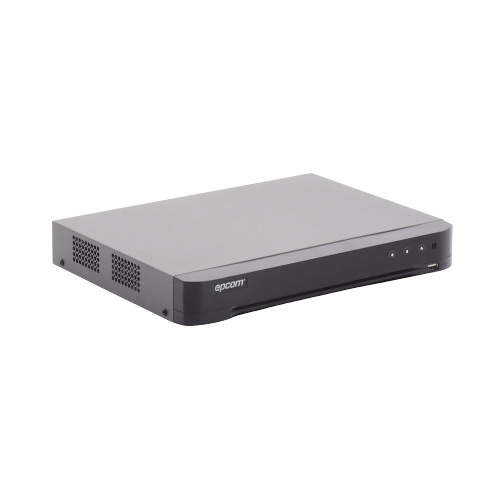DVR 4 Megapixel / 16 Canales TURBOHD + 8 Canales IP / 1 Bahía de Disco Duro / Audio por Coaxitron / Evita Falsas Alarmas / Salida de Video en Full HD