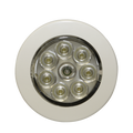 Mini luz de cortesía circular con bisel blanco de 2.8 pulgadas, 50 lumenes 
