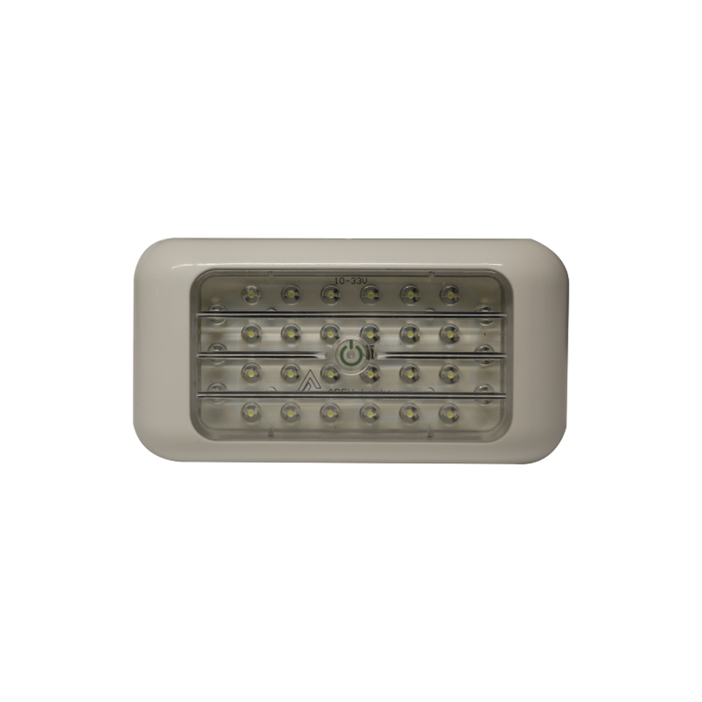 Luz rectangular blanca cálida para interiores