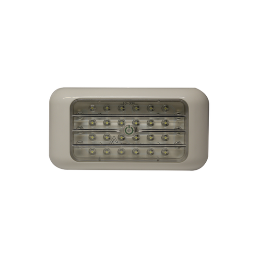 Luz rectangular blanca cálida para interiores