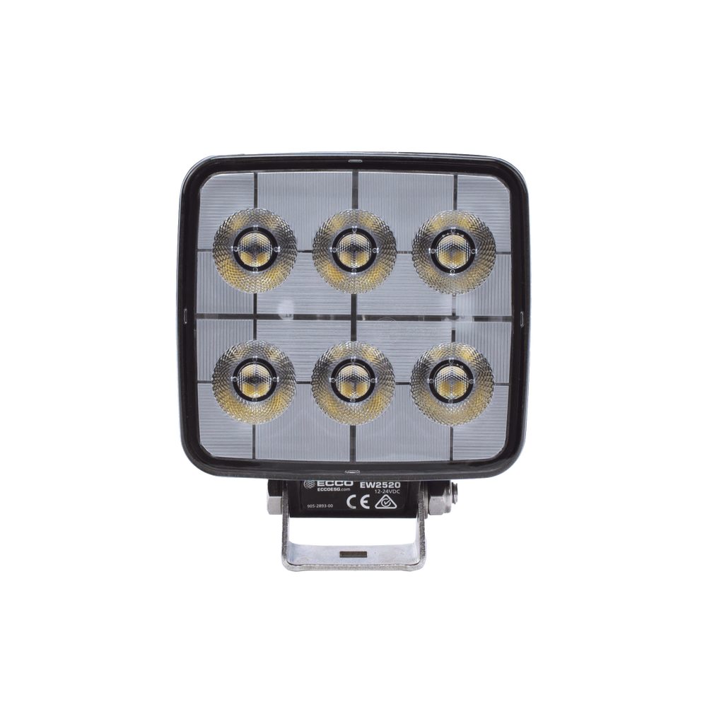 Luz de trabajo de 6 LED, 12-24 Vcd, 2800 lumenes