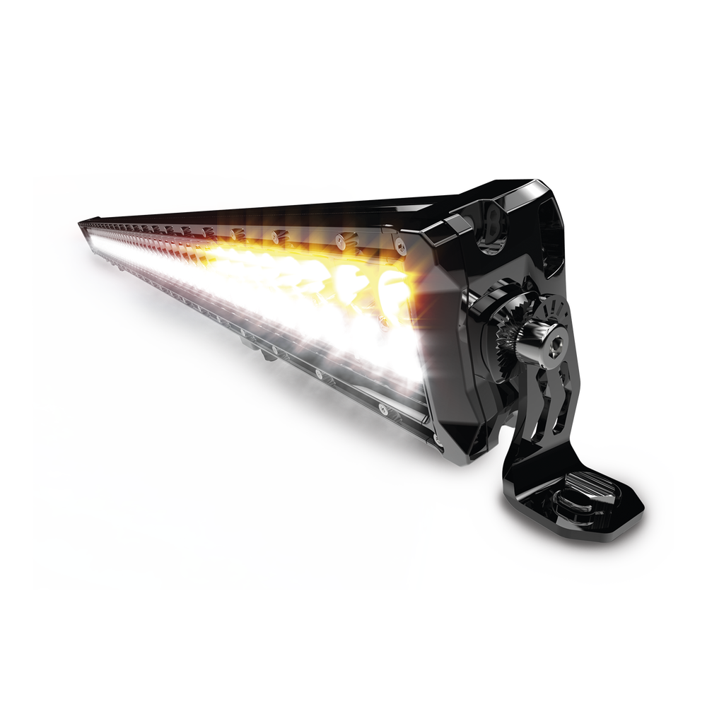  Barra de luz LED clara/ ambar, 12-24 Vcd, 12,600 lumenes, IP67