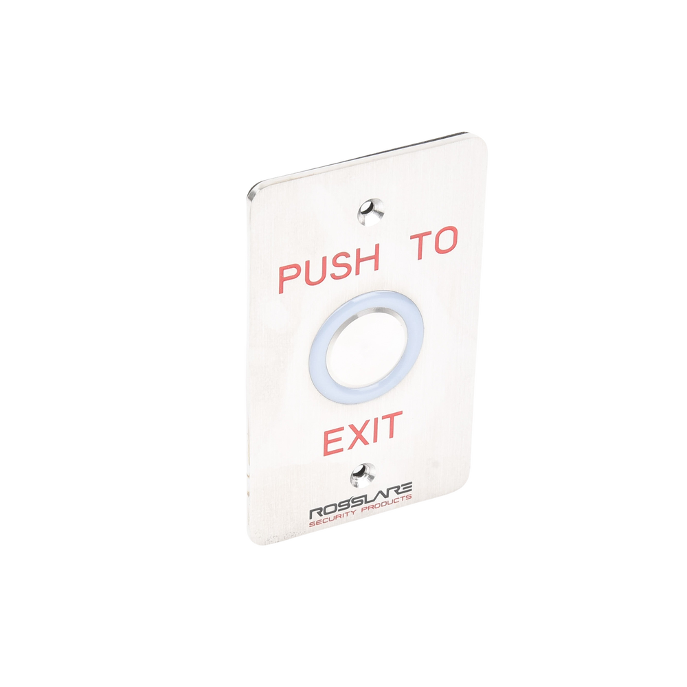 Piezo-electric exit button/ with timer / configurable LED color/ IP65.