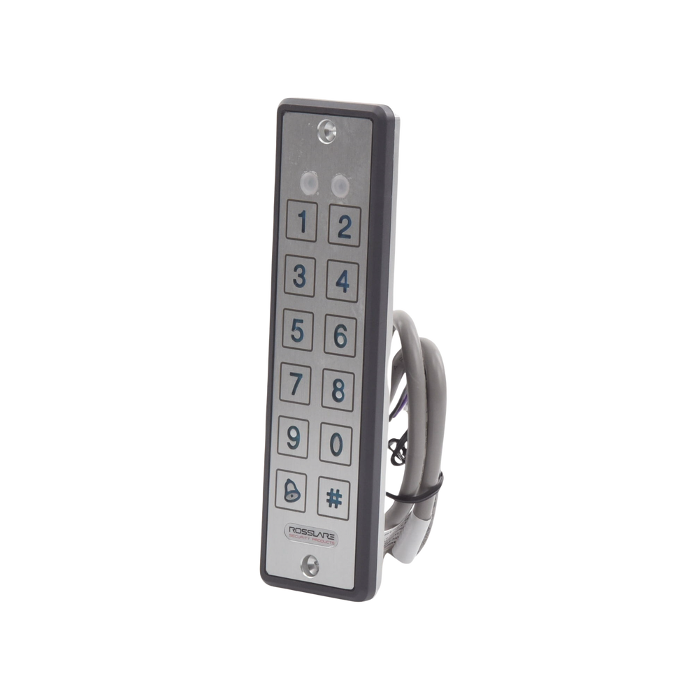 Ultra-slim proximity reader with keypad, ROSSLARE and HID card reading capability, 125 Khz
