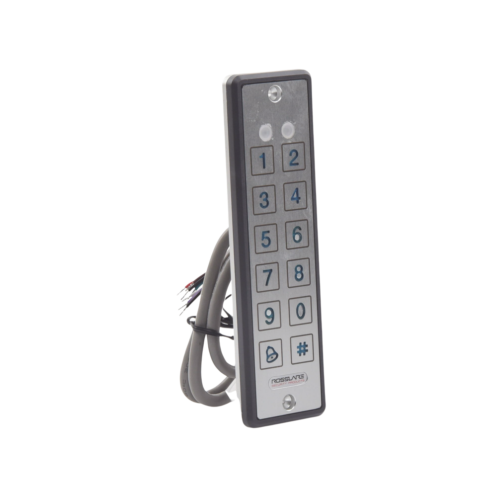 Ultra-slim proximity reader with keypad, ROSSLARE and HID card reading capability, 125 Khz