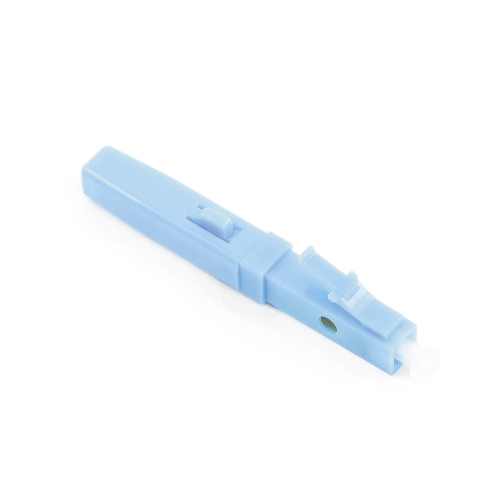 Field-Installable, Single-Mode, LC/UPC, Pre-Polished, Re-Terminatable Quick Connector for Flat Drop Fiber