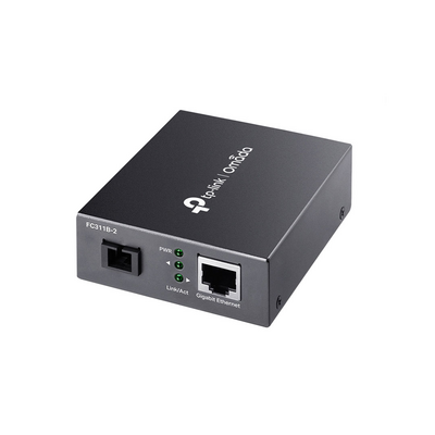 Convertidor Multimedia WDM Monomodo, 1 puerto RJ45 Gigabit, 1 puerto SC/UPC, hasta 20KM, Para su funcionamiento requiere