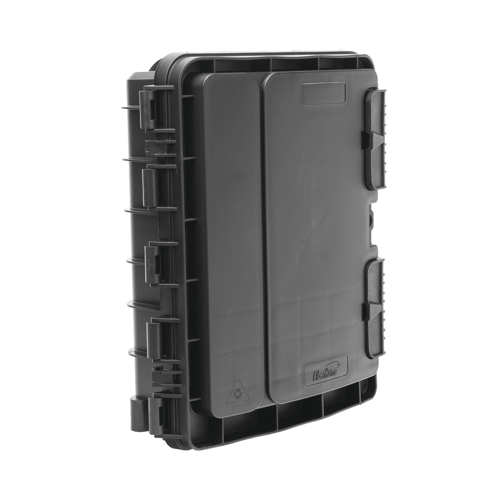Splice closure for 20 fiber optic fusions, Outdoor, 8 SC/APC couplers, includes 1x8 splitter, IP65