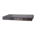 Switch Administrable L2 de 16 Puertos PoE+ y 2 Puertos Compartidos Gigabit TP/SFP