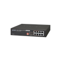 Switch no administrable PoE de 8 puertos 10/100 Mbps con 4 puertos PoE 802.3at extended a 200 mts