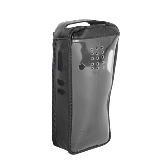Funda Reforzada de Piel con Frente Transparente para Radios TK-2312/ TK3312K.