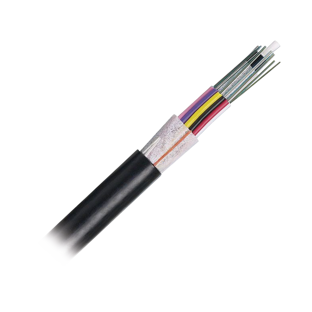 Cable de Fibra Óptica de 12 hilos, OSP (Planta Externa), No Armada (Dieléctrica), 250um, Monomodo OS2, Precio Por Metro