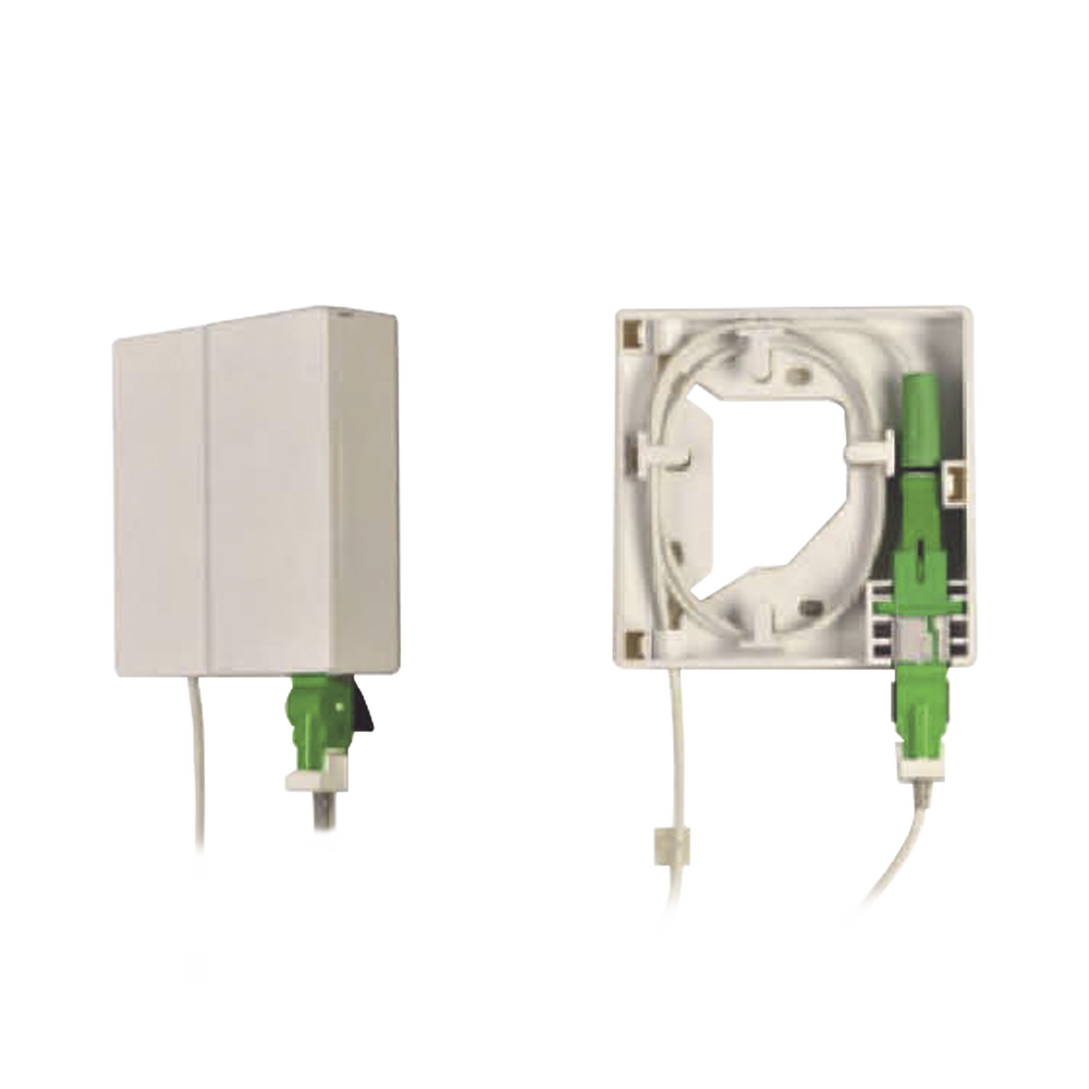 Fiber Optic Terminal Box (Rosette) with one SC/APC Coupler, White