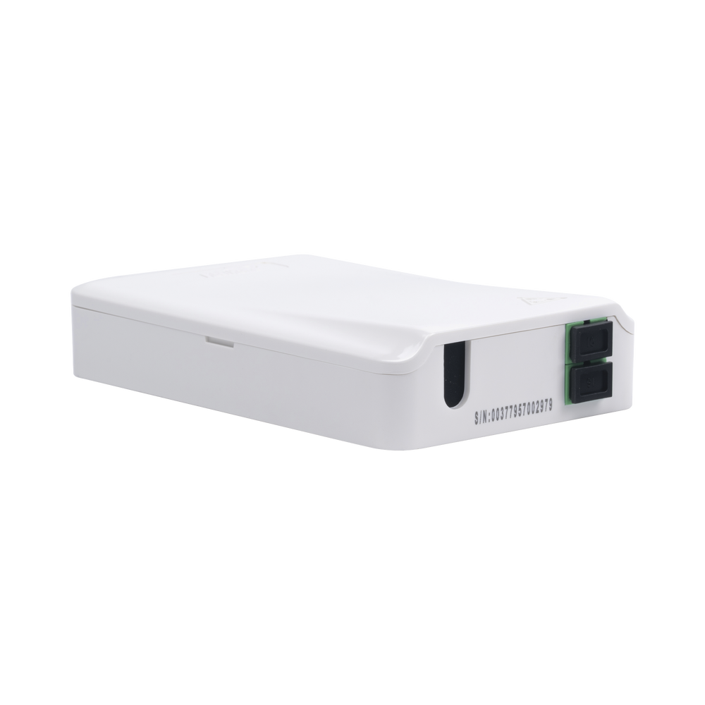 Fiber Optic Terminal Box (Rosette) with 2 SC/APC couplers, white