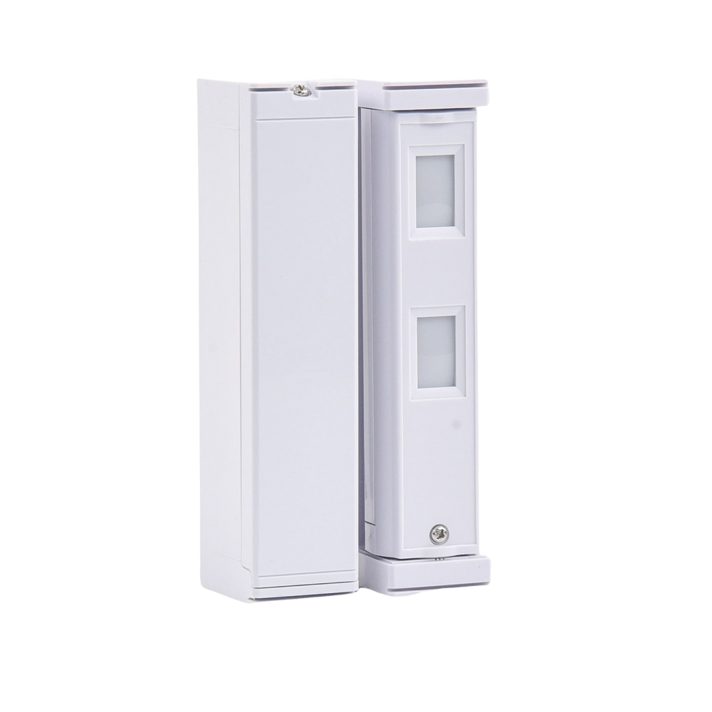 Sensor de Movimiento / Tipo Cortina / Ajuste de detección 2m o 5m / 100% Exterior / Inalambrico (Alimentación)/Compatible con cualquier panel de alarma / Proteja fachadas, puertas, ventanas, balcones y mas!