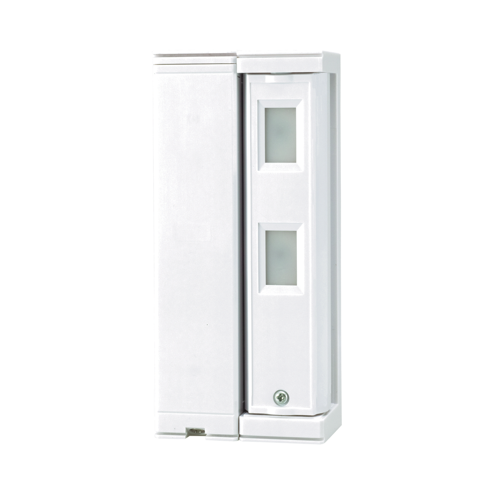 Sensor de Movimiento / Tipo Cortina / Ajuste de detección 2m o 5m / 100% Exterior / Inalambrico (Alimentación)/Compatible con cualquier panel de alarma / Proteja fachadas, puertas, ventanas, balcones y mas!